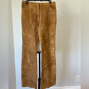 Wilson Leather Pelle Studio women's size 10 suede pants lined festival concert